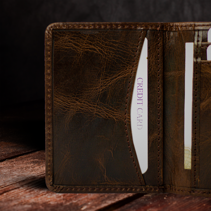 Elevate Your Style with Our Green Hunter Leather Card Holder Wallet
