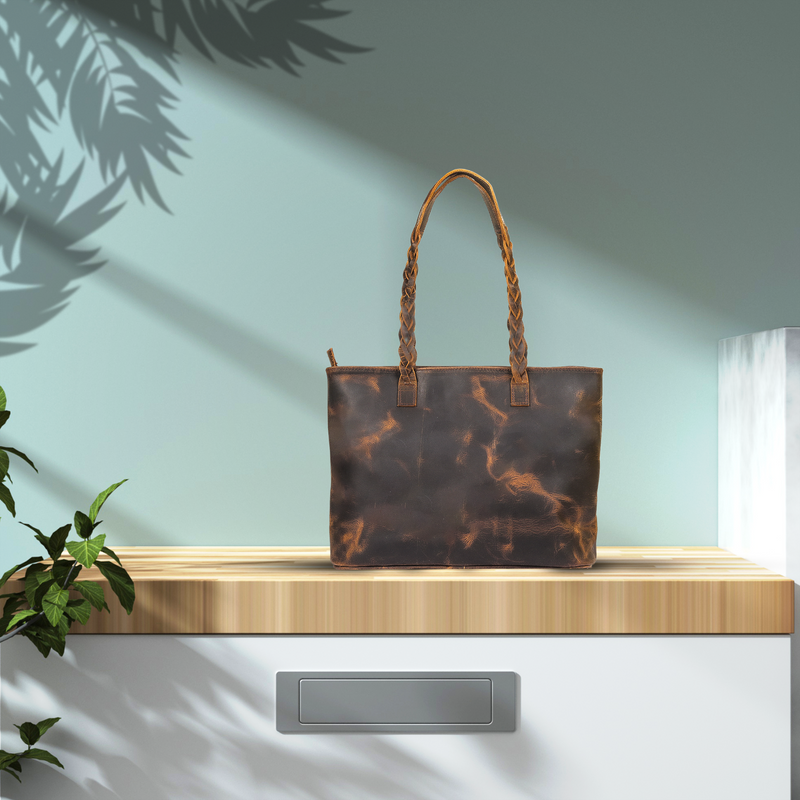 Elegant Brown Leather Tote: A Timeless Statement of Luxury