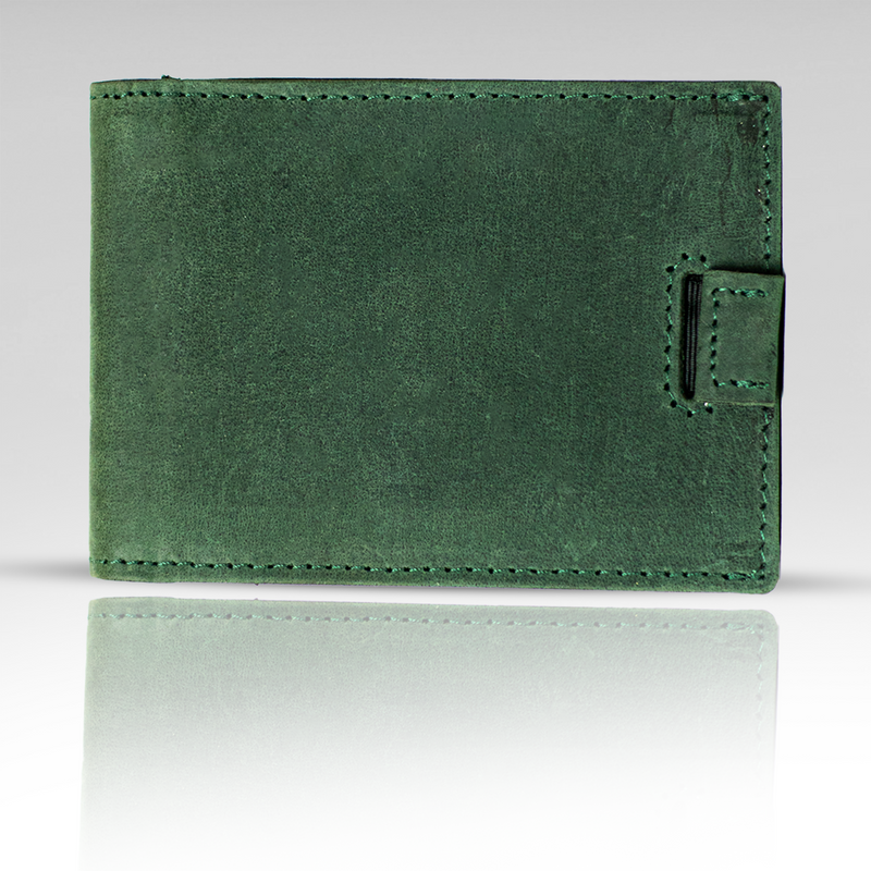 Crazy Horse Leather Wallet: Stylish Security in Slim Minimalist Design