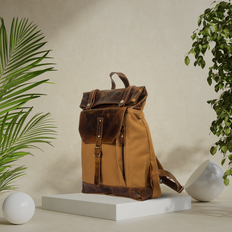 Versatile Style: Leather & Canvas Backpacks