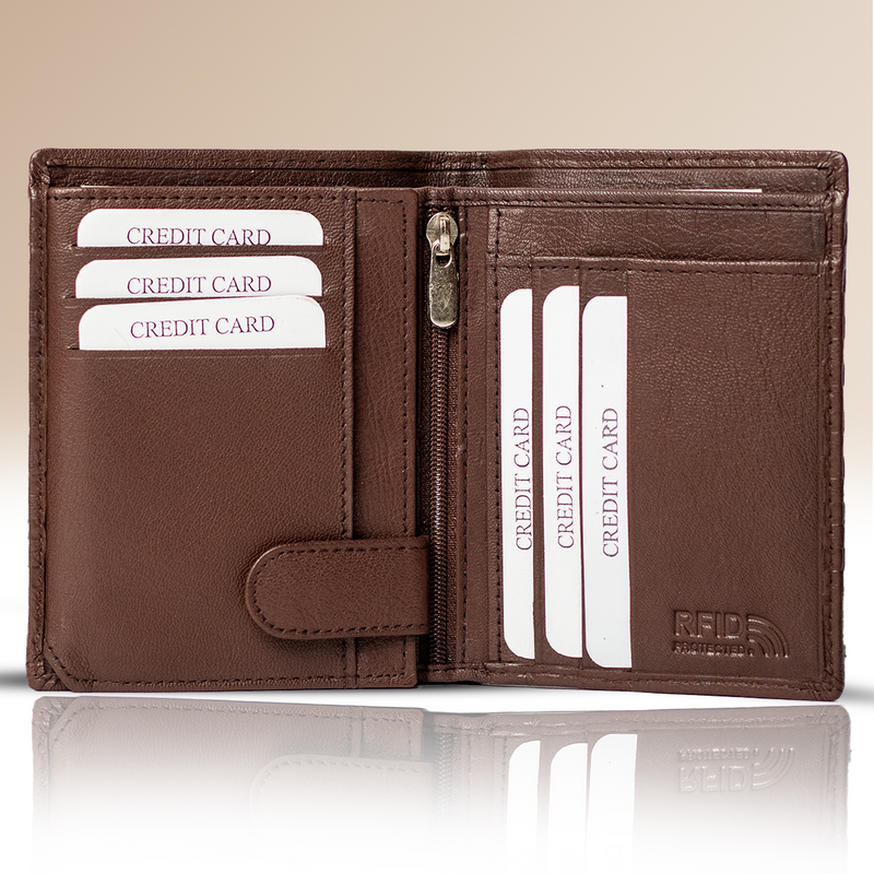 Textured Men's Wallet - Premium Leather, Style, and Security