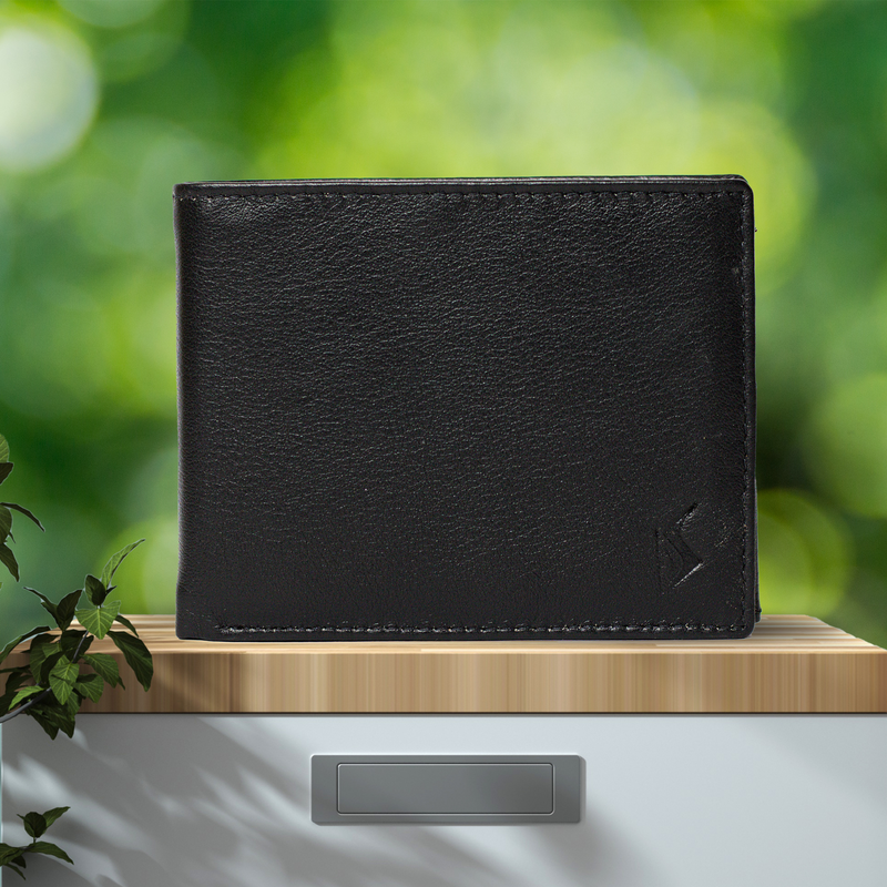 Crunch Leather Wallet with Inside Zipper - Stylish and Secure Accessory