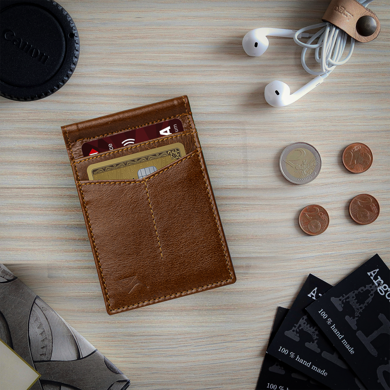 Dual-Sided Leather Card Holder: Modern Elegance & Effortless Organization