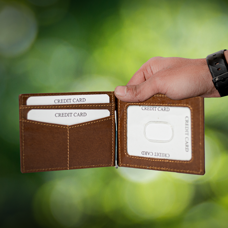 Dual-Sided Leather Card Holder: Modern Elegance & Effortless Organization