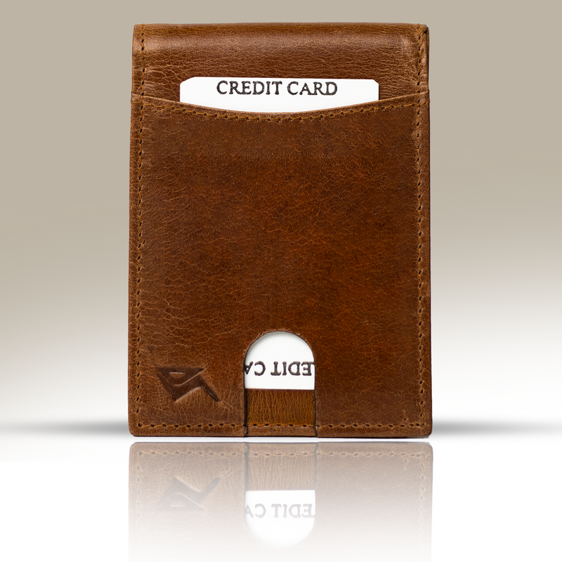 Crazy Horse Leather Wallet: Stylish Security in Slim Minimalist Design