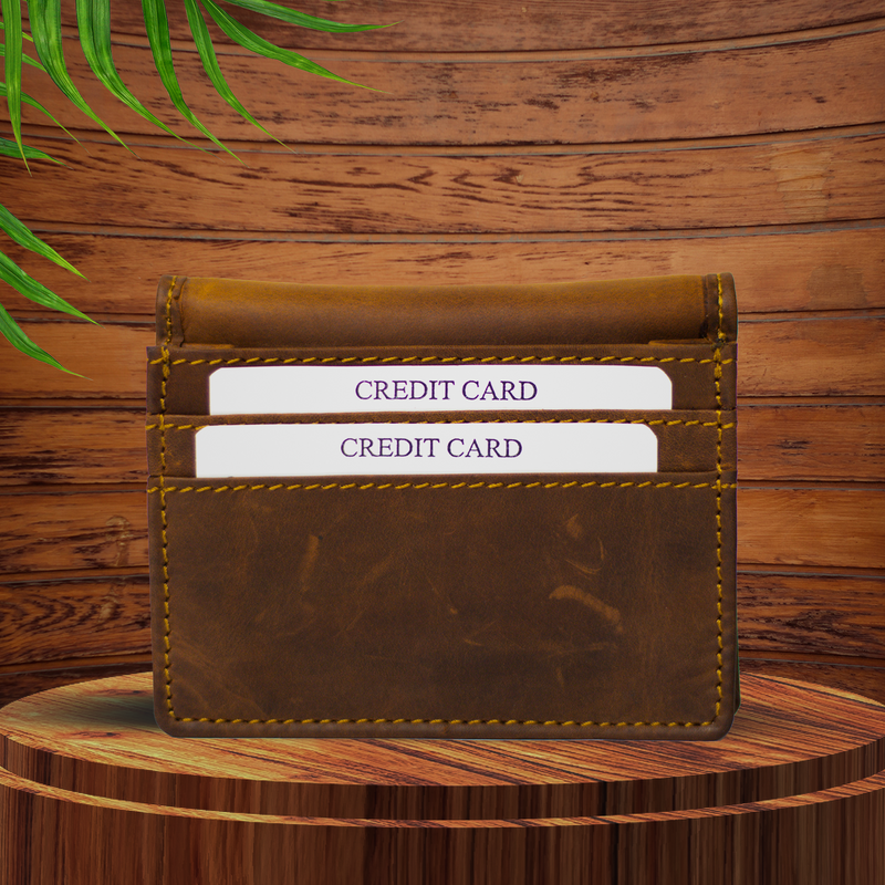 Crunch Leather RFID Card Holder: Stylish Security Solution